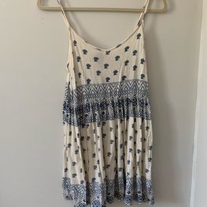 Blue and Cream Patterned Top